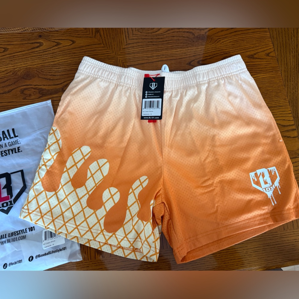Baseball Lifestyle 101 Athletic Shorts Creamsicle - Men’s Medium